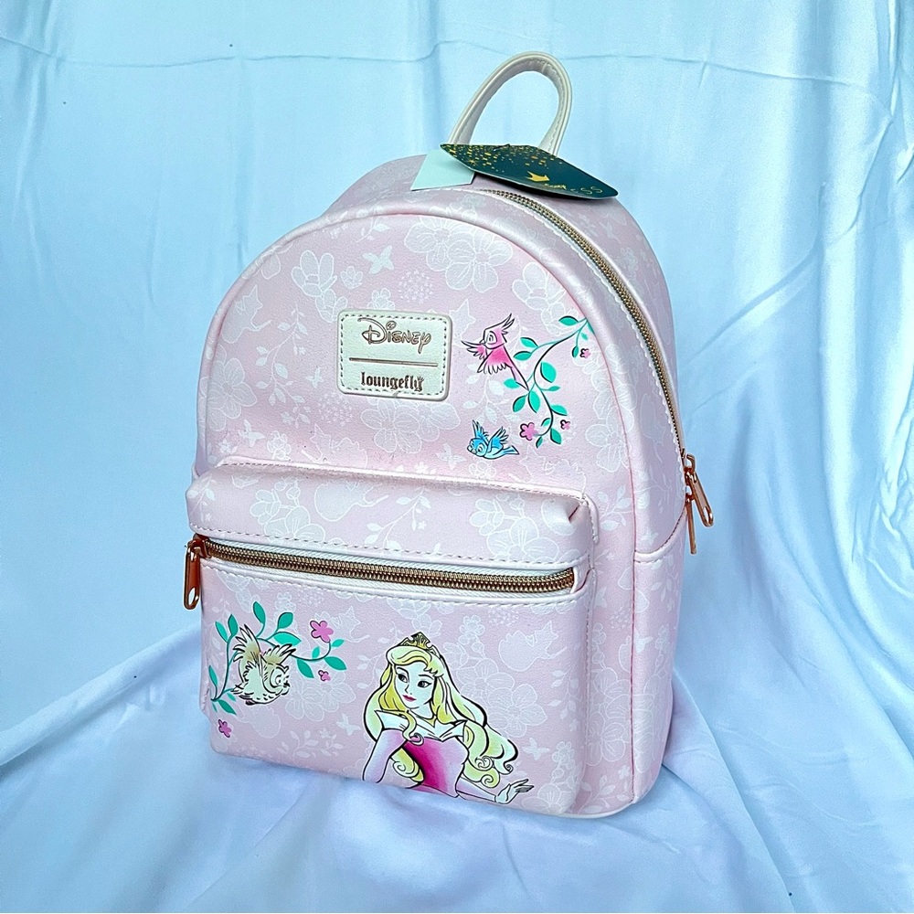 Pink Floral Detail SLEEPING BEAUTY Loungefly backpack